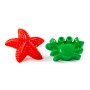 Формочки краб №1 + морская звезда №1 - зеленый-красный 57433-2