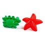 Формочки краб №1 + морская звезда №1 - зеленый-красный 57433-2