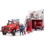 Набор Пожарная станция с джипом и фигуркой BRUDER 62-701