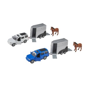 Внедорожник HTI Roadsterz Teamsterz с прицепом для лошади и лошадью