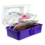 Большой набор для творчества 1TOY ART в трёхъярусном фиолетовом кейсе + пластилин в подарок Т22994