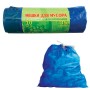 Мешки для мусора 35 л завязки синие в рулоне 10 шт. ПВД 25 мкм 60х50 см особо прочные VITALUX 604931