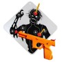 Пистолет большой Охотник на зомби с мишенью со стрелами на присосках 734