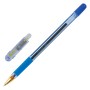 Ручка шариковая масляная с грипом MUNHWA MC Gold СИНЯЯ корпус тонированный синий узел 0 7 мм линия письма 0 5 мм BMC07-02