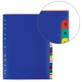 Разделитель пластиковый ОФИСМАГ А4 20 листов алфавитный А-Я оглавление цветной РОССИЯ 225619