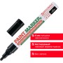 Маркер-краска лаковый paint marker 4 мм ЧЕРНЫЙ БЕЗ КСИЛОЛА без запаха алюминий BRAUBERG PROFESSIONAL 150877