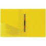 Папка с металлическим скоросшивателем и внутренним карманом BRAUBERG Contract желтая до 100 л. 0 7 мм бизнес-класс 221785