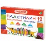 Пластилин классический ПИФАГОР Веселая такса 12 цветов 180 г СО СТЕКОМ 106675