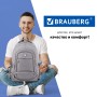 Рюкзак BRAUBERG универсальный 3 отделения светло-серый 46х31х18 см 270762