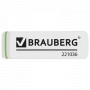 Ластик BRAUBERG Partner 57х18х8 мм белый прямоугольный скошенные края 221036