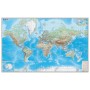 Карта настенная Мир. Обзорная карта. Физическая с границами М-1:15 млн. разм. 192х140 см ламинированная 293