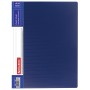 Папка с боковым металлическим прижимом и внутренним карманом BRAUBERG Contract синяя до 100 л. 0 7 мм бизнес-класс 221787