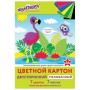 Картон цветной А4 2-сторонний МЕЛОВАННЫЙ EXTRA 7 цветов папка ЮНЛАНДИЯ 200х290 мм ФЛАМИНГО 111318