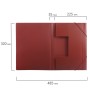 Папка на резинках BRAUBERG стандарт красная до 300 листов 0 5 мм 221622