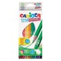 Карандаши цветные стираемые с резинкой CARIOCA Erasable 12 цветов пластик шестигранные заточенные 42897