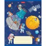 Тетрадь 18 л. HATBER клетка обложка картон Космическое приключение 5 видов в спайке 106263 HATBER
