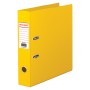 Папка-регистратор BRAUBERG с двухсторонним покрытием из ПВХ 70 мм желтая 222650
