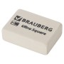 Ластик BRAUBERG Ultra Square 26х18х8 мм белый натуральный каучук 228707