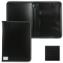 Папка на молнии пластиковая BRAUBERG Contract А4 335х242 мм внутренний карман черная 225162