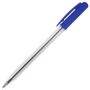 Ручка шариковая автоматическая Basic СИНЯЯ 141673 STAFF