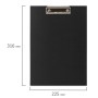 Доска-планшет STAFF EVERYDAY с прижимом А4 225х316 мм картон/бумвинил РОССИЯ черная 229051