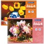 Альбом для рисования А4 48 л. гребень обложка картон BRAUBERG 205х290 мм Цветы 2 вида 106327