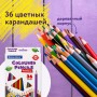 Карандаши цветные BRAUBERG PREMIUM 36 цветов трехгранные грифель мягкий 3 3 мм 181654