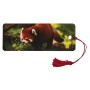 Закладка для книг с линейкой 3D-объемная BRAUBERG Красная панда с декоративным шнурком 128103