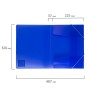 Папка на резинках BRAUBERG Neon неоновая синяя до 300 листов 0 5 мм 227463
