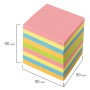 Блок для записей ОФИСМАГ непроклеенный куб 9х9х9 см цветной 124444