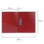 Папка с боковым металлическим прижимом и внутренним карманом BRAUBERG Contract красная до 100 л. 0 7 мм бизнес-класс 221788