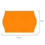 Этикет-лента 22х12 мм волна оранжевая комплект 5 рулонов по 800 шт. BRAUBERG 123574