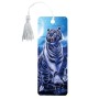 Закладка для книг 3D BRAUBERG объемная Белый тигр с декоративным шнурком-завязкой 125754