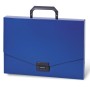 Папка-портфель пластиковая BRAUBERG Energy А4 330х256х32 мм без отделений синий 222082