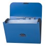 Папка-портфель пластиковая BRAUBERG Energy А4 330х256х32 мм 7 отделений синяя 222572