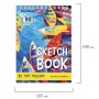 Скетчбук белая бумага 100 г/м2 165х240 мм 80 л. гребень твердая обложка BRAUBERG ART DEBUT 112985