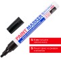 Маркер-краска лаковый paint marker 4 мм ЧЕРНЫЙ НИТРО-ОСНОВА алюминиевый корпус BRAUBERG PROFESSIONAL PLUS 151445