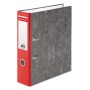 Папка-регистратор BRAUBERG фактура стандарт с мраморным покрытием 75 мм красный корешок 220988
