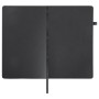 Скетчбук черная бумага 140 г/м2 130х210 мм 80 л. КОЖЗАМ резинка карман BRAUBERG ART черный 113203