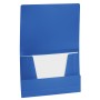 Папка на резинках BRAUBERG Office синяя до 300 листов 500 мкм 227712