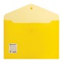 Папка-конверт с кнопкой BRAUBERG А4 до 100 л. прозрачная желтая СВЕРХПРОЧНАЯ 0 18 мм 270472