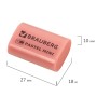 Ластик BRAUBERG Pastel Mini 27х18х10 мм ассорти пастельных цветов экологичный ПВХ 229581