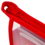 Папка для тетрадей А4 ПИФАГОР пластик молния сверху прозрачная красная 228208