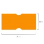 Этикет-лента 21х12 мм прямоугольная оранжевая комплект 5 рулонов по 600 шт. BRAUBERG 123570