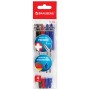 Ручки шариковые BRAUBERG ULTRA НАБОР 4 штуки 2 синих 1 черная 1 красная узел 1 мм 143569