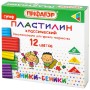 Пластилин классический ПИФАГОР ЭНИКИ-БЕНИКИ СУПЕР 12 цветов 120 г стек 106505