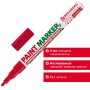 Маркер-краска лаковый paint marker 2 мм КРАСНЫЙ БЕЗ КСИЛОЛА без запаха алюминий BRAUBERG PROFESSIONAL 150865