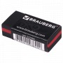 Ластик BRAUBERG BlackJack 40х20х11 мм черный прямоугольный картонный держатель 222466