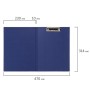 Папка-планшет STAFF EVERYDAY А4 230х314 мм с прижимом и крышкой картон/бумвинил РОССИЯ синяя 229054