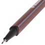 Ручка капиллярная линер BRAUBERG Aero КОРИЧНЕВАЯ трехгранная металлический наконечник линия письма 0 4 мм 142257